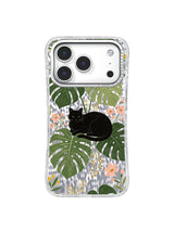 Midnight Garden Cats Floral iPhone 17 Pro Case