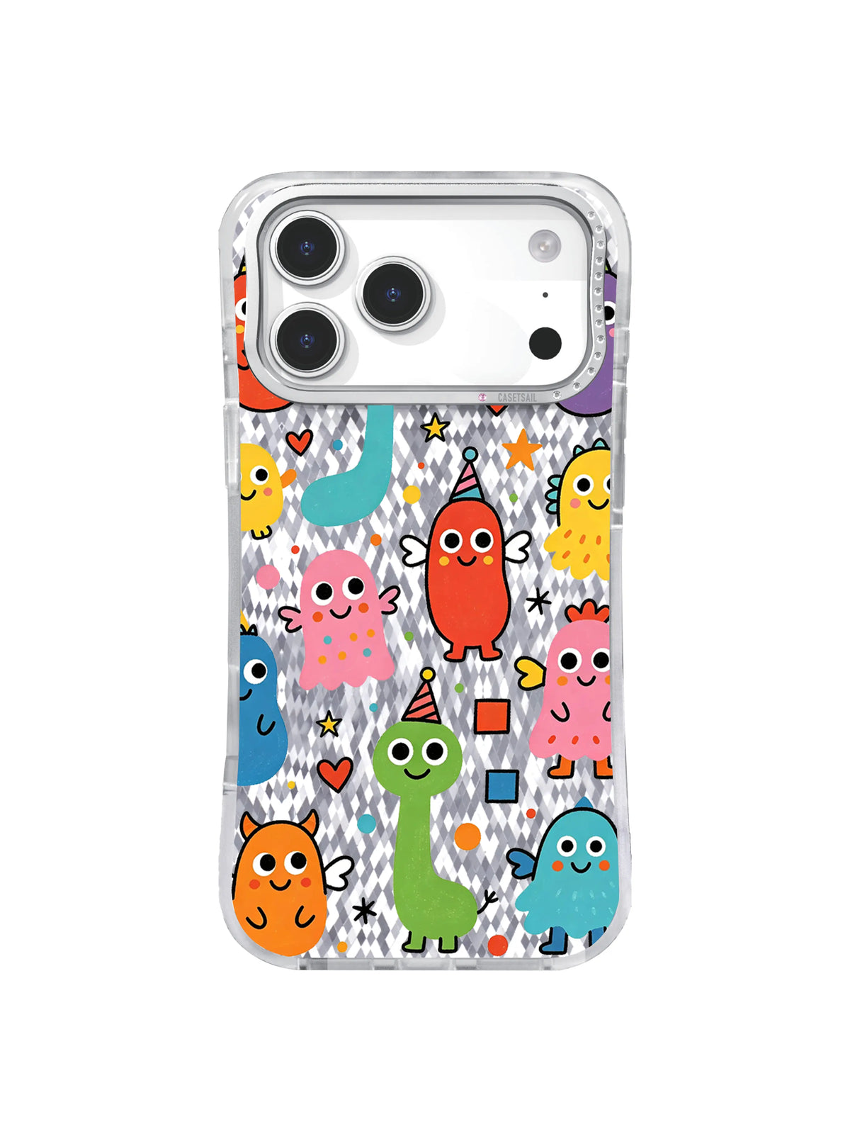 Soft Carnival Hush pattern içeren iPhone 17 Pro Max kılıfı