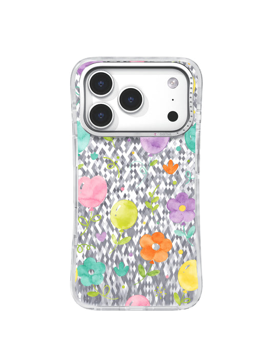 Magic Flower Balloon Garden iPhone 17 Pro Case – Watercolor Art