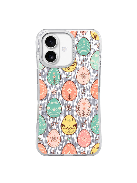 Peach Blossom Egg Wishes iPhone 17 Case – Floral Easter Art
