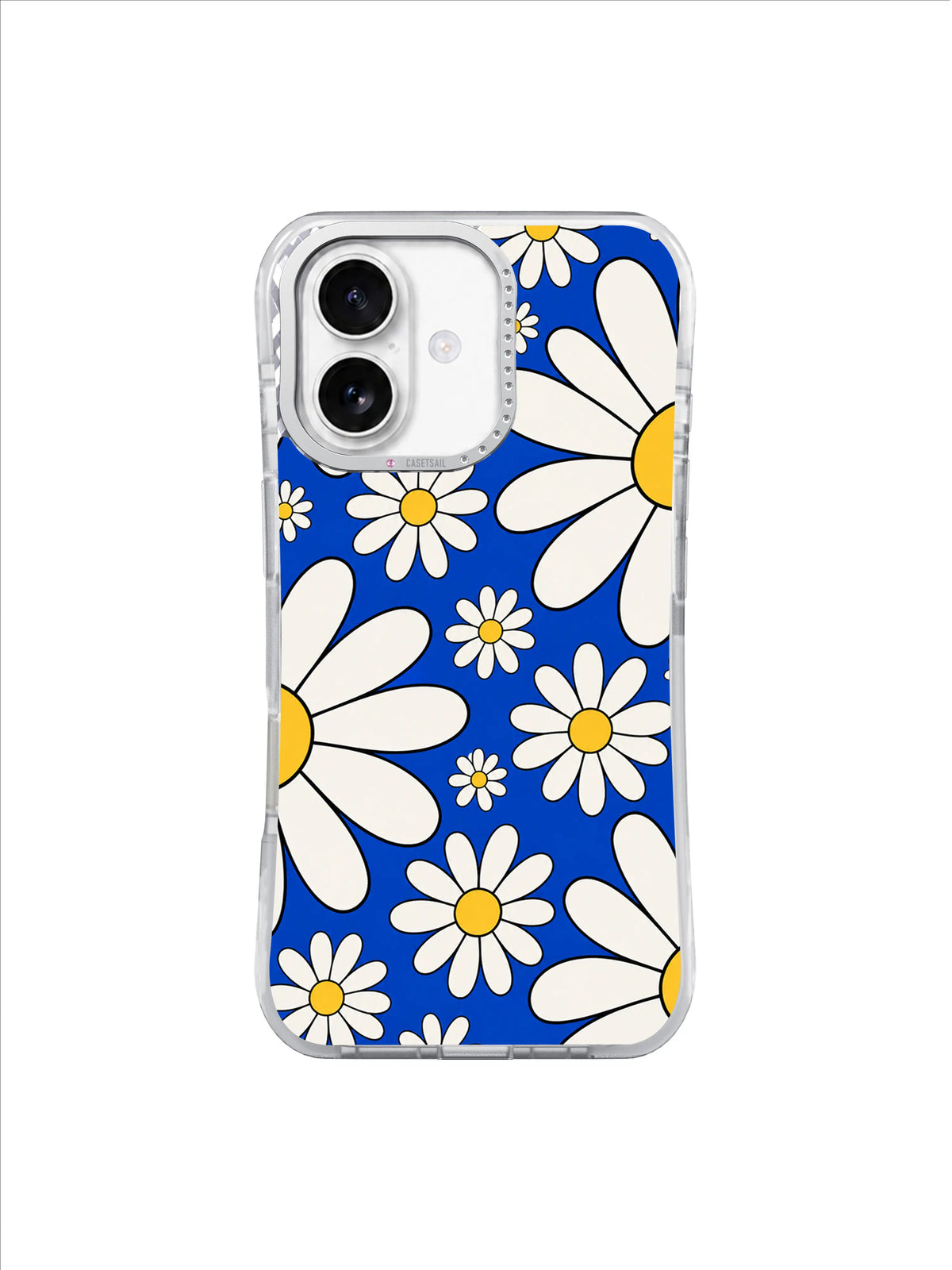 Cobalt Bloom pattern içeren iPhone 17 kılıfı