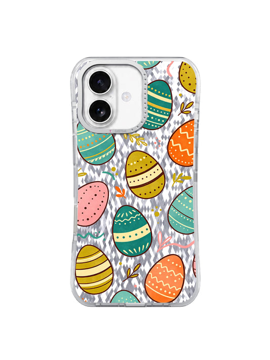 Joyful Harvest Eggs iPhone 17 Case - Folk Easter Art