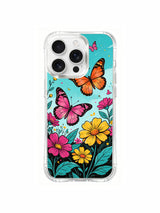 Sky and Butterflies iPhone 16 Pro Max Case - Aesthetic Floral PhoneCasing