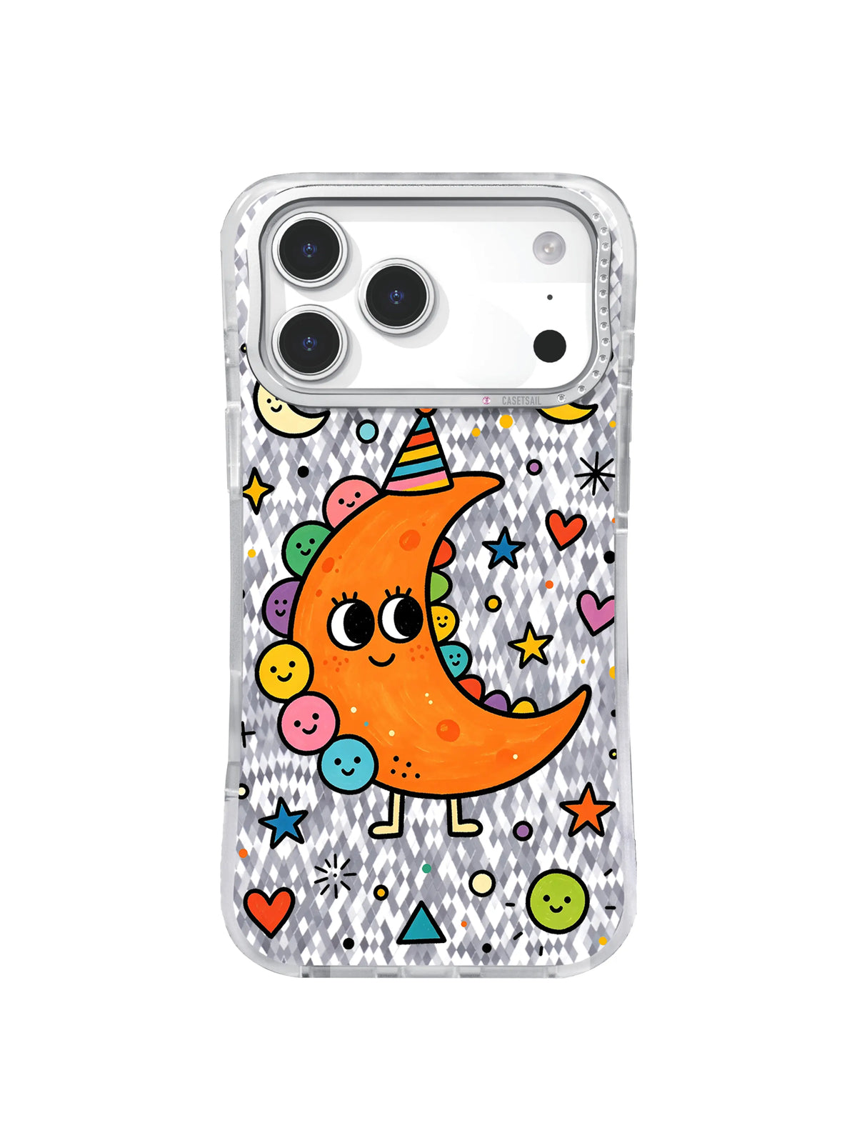 Pale Glitter Hush pattern on an iPhone 17 Pro Max case
