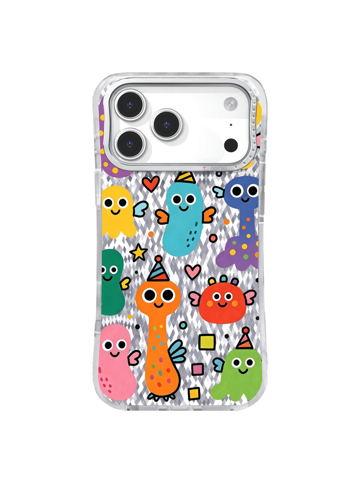 Candy Blank Lilt pattern içeren iPhone 17 Pro Max kılıfı