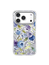Blueberry Dream Clouds iPhone 17 Pro Case – Watercolor Fruit Art