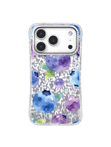 Blueberry Dream Clouds iPhone 17 Pro Case – Watercolor Fruit Art