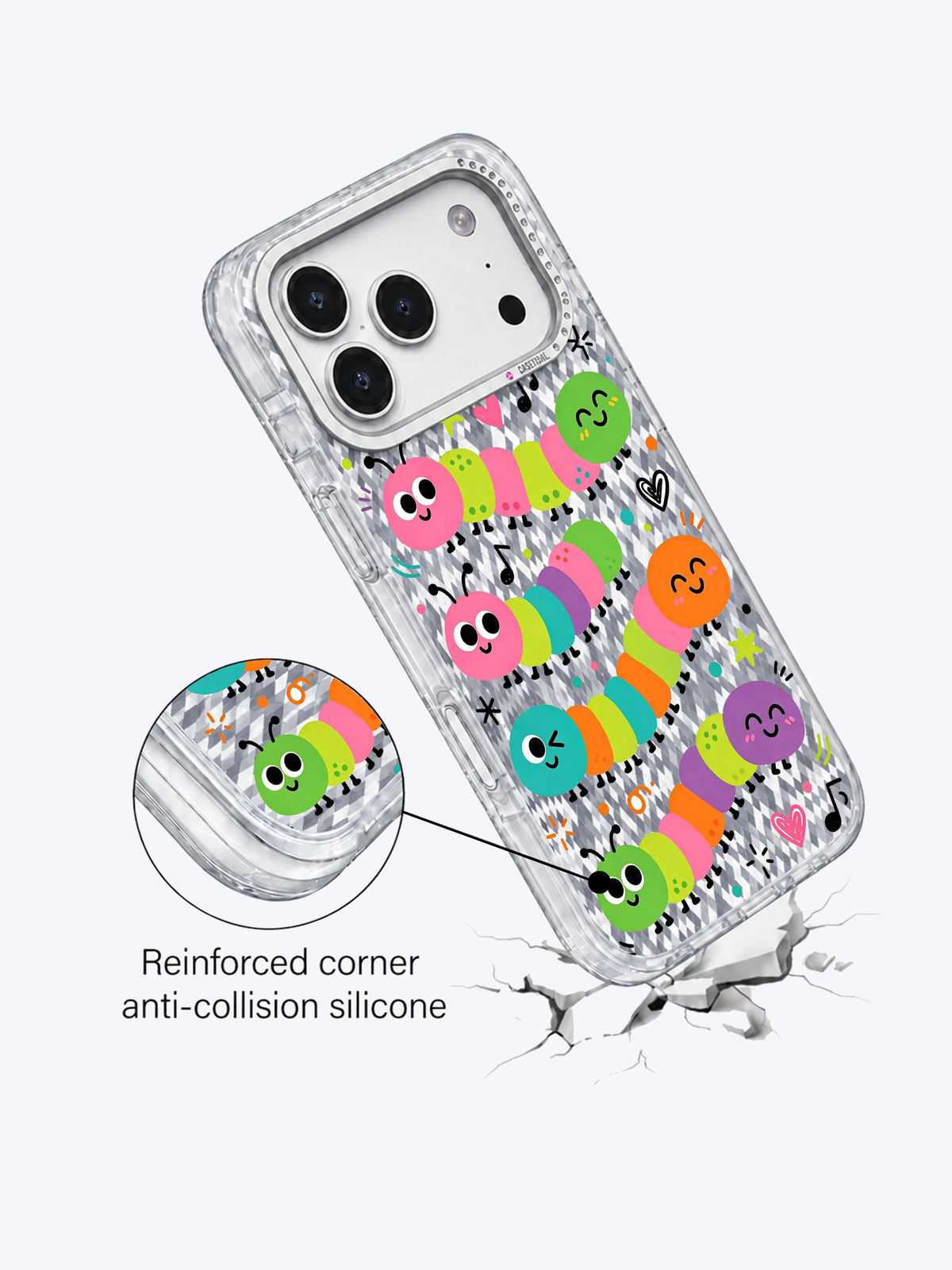 Wink Caterpillar Band artwork gallery view 4 on an iPhone 17 Pro Max case