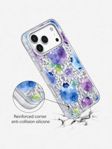 Blueberry Dream Clouds iPhone 17 Pro Case – Watercolor Fruit Art