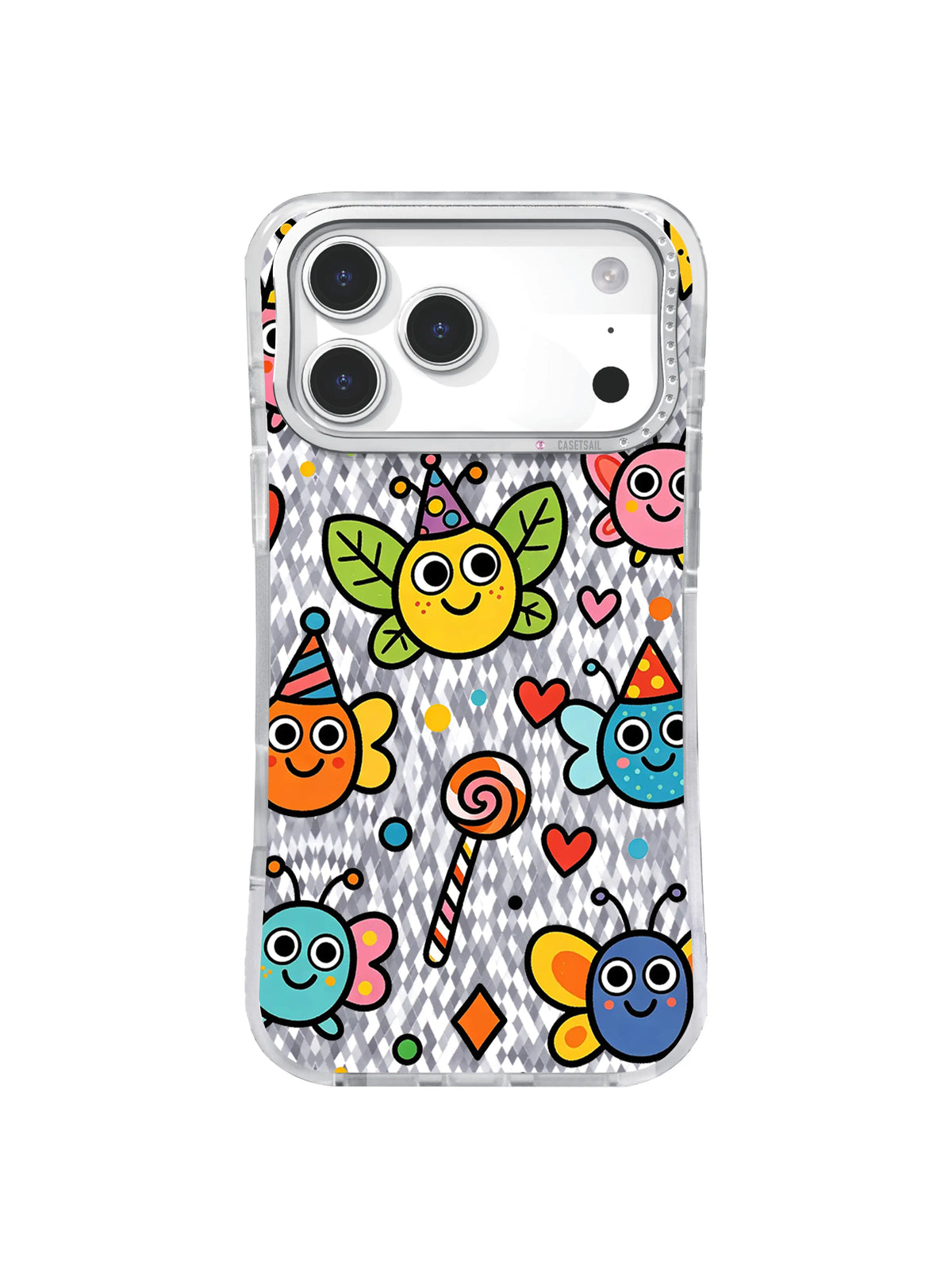 Winged Hush pattern on an iPhone 17 Pro Max case