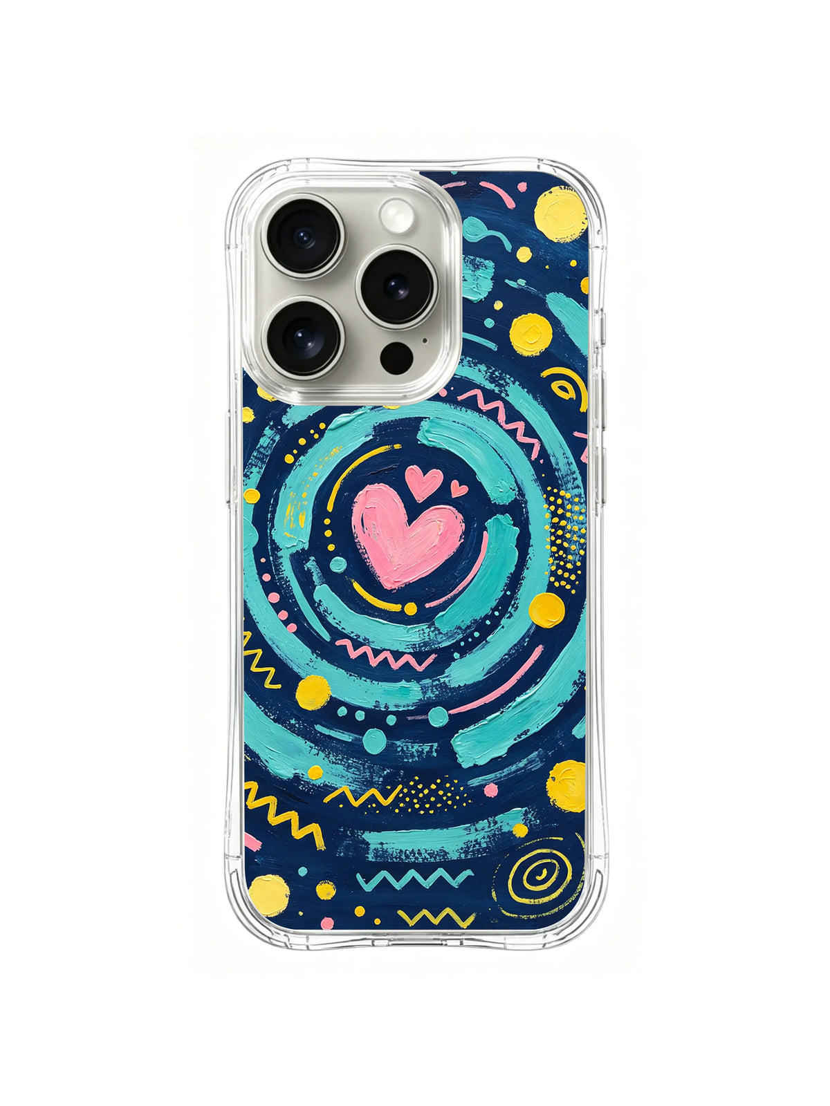 Hope Heart Waves pattern iPhone 14 Pro Max case