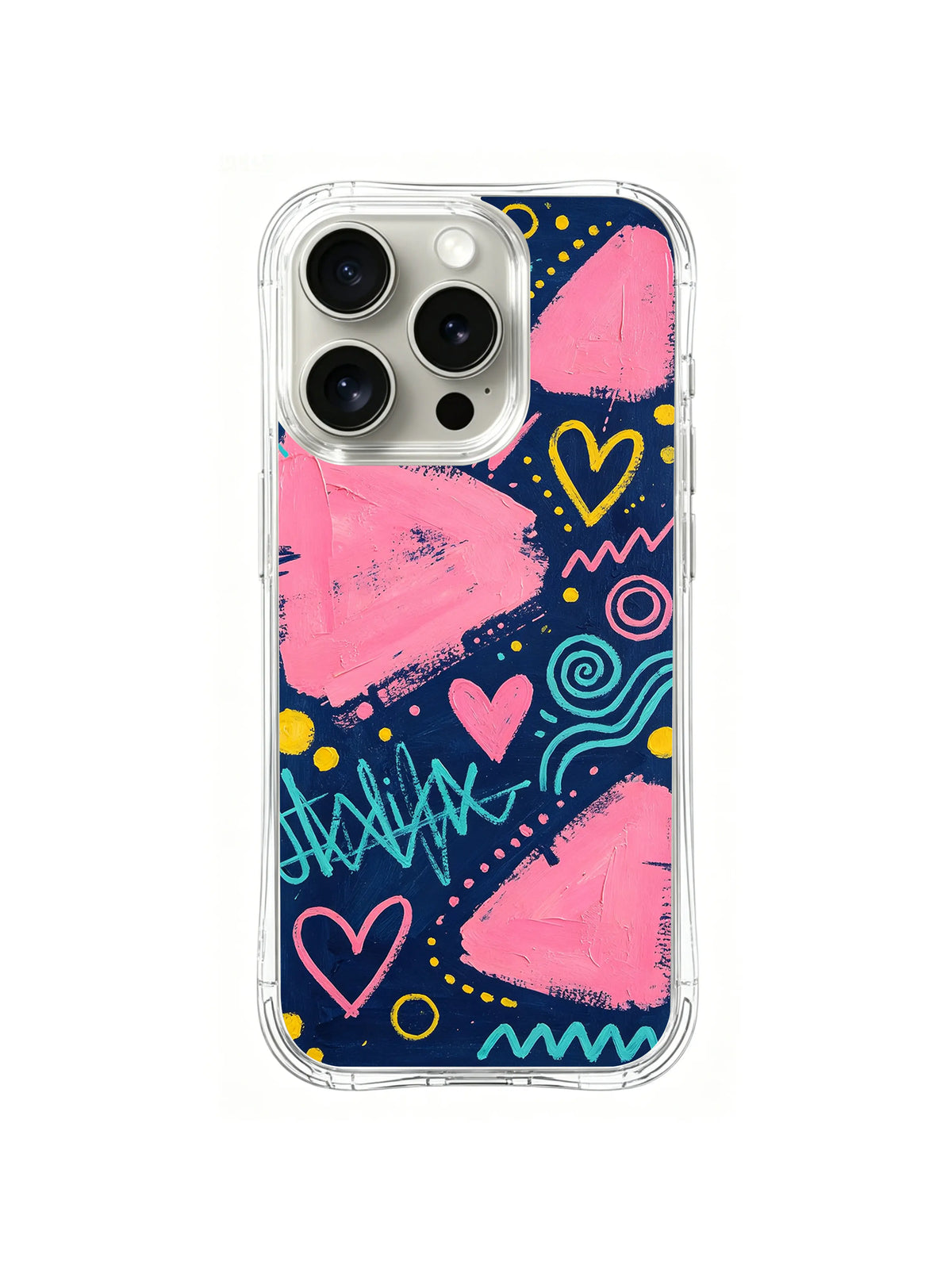 Pink Signal Parade pattern iPhone 14 Pro Max case
