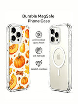 Golden Pumpkin Harvest Celebration: Printed rear view beside a case interior with a circular ring.