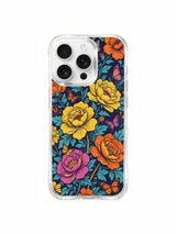 Bloom Noir deseni içeren iPhone 16 Pro Max kılıfı