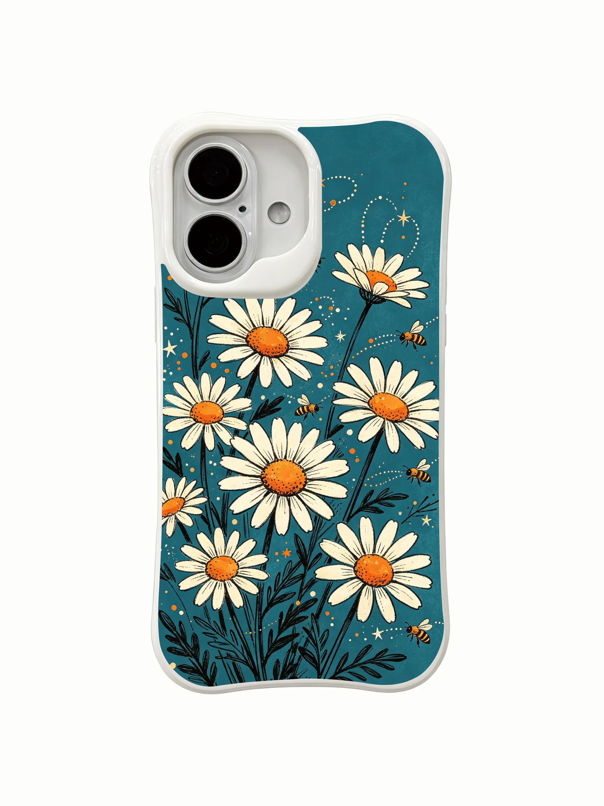 Warm Floral Night design by Mira Bloomwell on this PhoneCasing iPhone 16 Plus Case, a limited edition art piece.