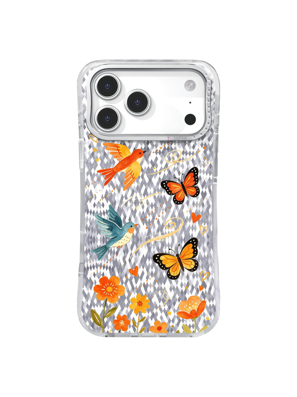 White Drift pattern içeren iPhone 17 Pro kılıfı