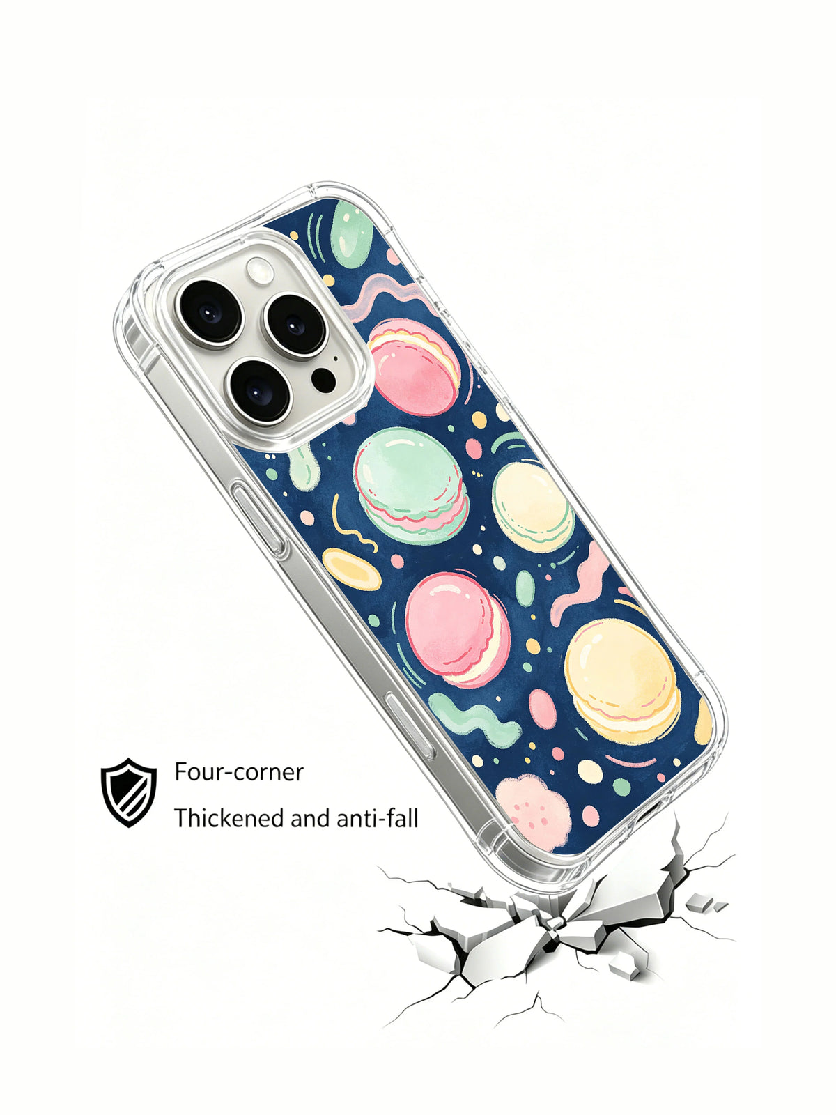 Dream Bubble World iPhone 14 Pro Max case drop protection view