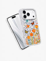 Joyful Migration Orange Floral görseli galeri görünümü 2 içeren iPhone 17 Pro kılıfı