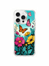 Sky and Butterflies iPhone 16 Pro Max Case - Aesthetic Floral PhoneCasing