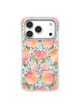 Pastel Peach Garden iPhone 17 Pro Case – Watercolor Fruit Art