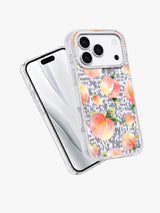 Pastel Peach Garden iPhone 17 Pro Case – Watercolor Fruit Art