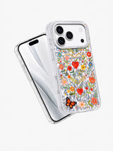 Heart Wreath Folk Floral görseli galeri görünümü 2 içeren iPhone 17 Pro kılıfı