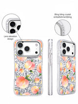 Pastel Peach Garden iPhone 17 Pro Case – Watercolor Fruit Art