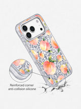 Pastel Peach Garden iPhone 17 Pro Case – Watercolor Fruit Art