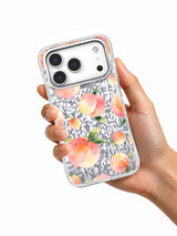 Pastel Peach Garden iPhone 17 Pro Case – Watercolor Fruit Art