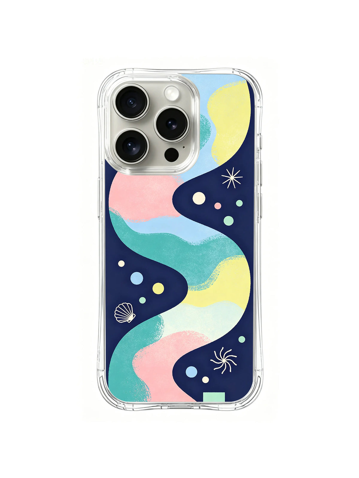 Pastel Ocean Ribbon pattern iPhone 14 Pro Max case