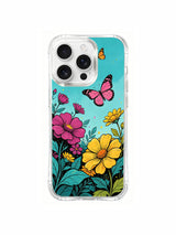 Sky and Butterflies iPhone 16 Pro Max Case - Aesthetic Floral PhoneCasing