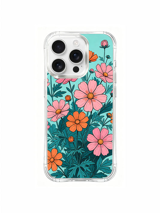 PhoneCasing Aurora Bloom "Pink Orange Morning Breeze" iPhone 16 Pro Max Case | MagSafe Floral iPhone 16 Pro Max Casing Made in California