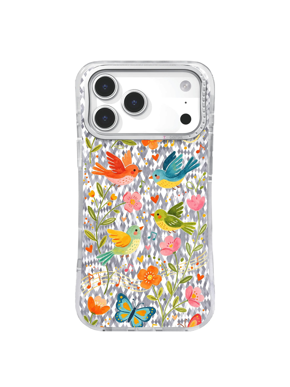 Tender Revelry pattern on an iPhone 17 Pro case