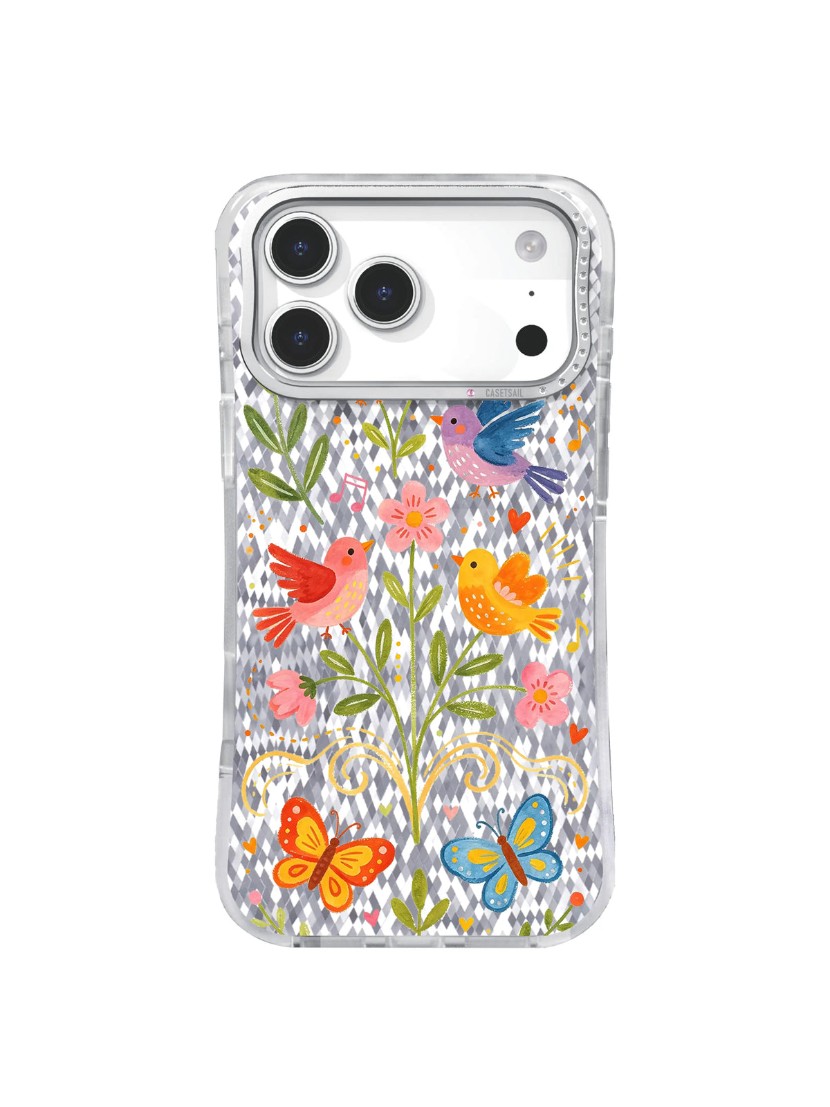 Note Trace pattern on an iPhone 17 Pro case