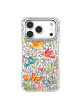 Three Birds Spring Dance artwork gallery view 1 on an iPhone 17 Pro case