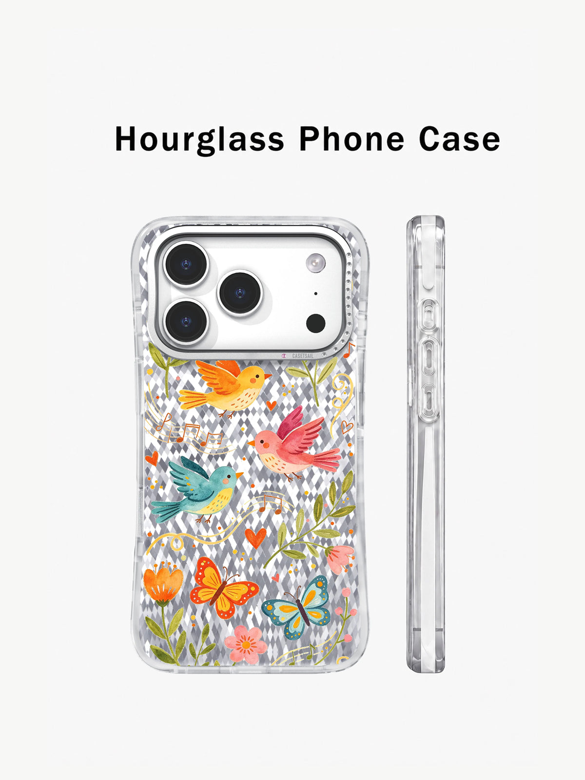 Three Birds Spring Dance artwork gallery view 3 on an iPhone 17 Pro case