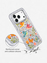 Three Birds Spring Dance artwork gallery view 5 on an iPhone 17 Pro case