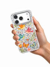 Three Birds Spring Dance artwork gallery view 6 on an iPhone 17 Pro case