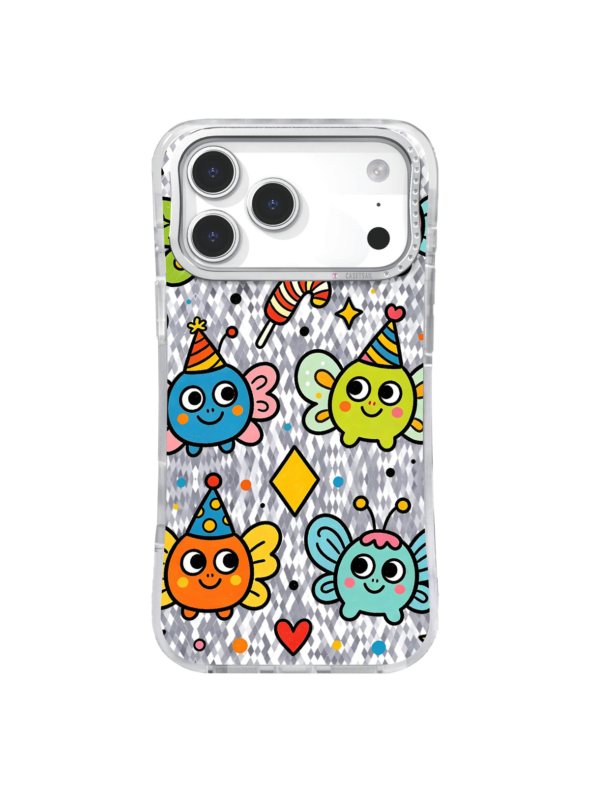 Tiny Crest pattern on an iPhone 17 Pro Max case