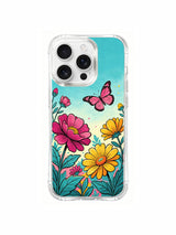 Sky and Butterflies iPhone 16 Pro Max Case - Aesthetic Floral PhoneCasing
