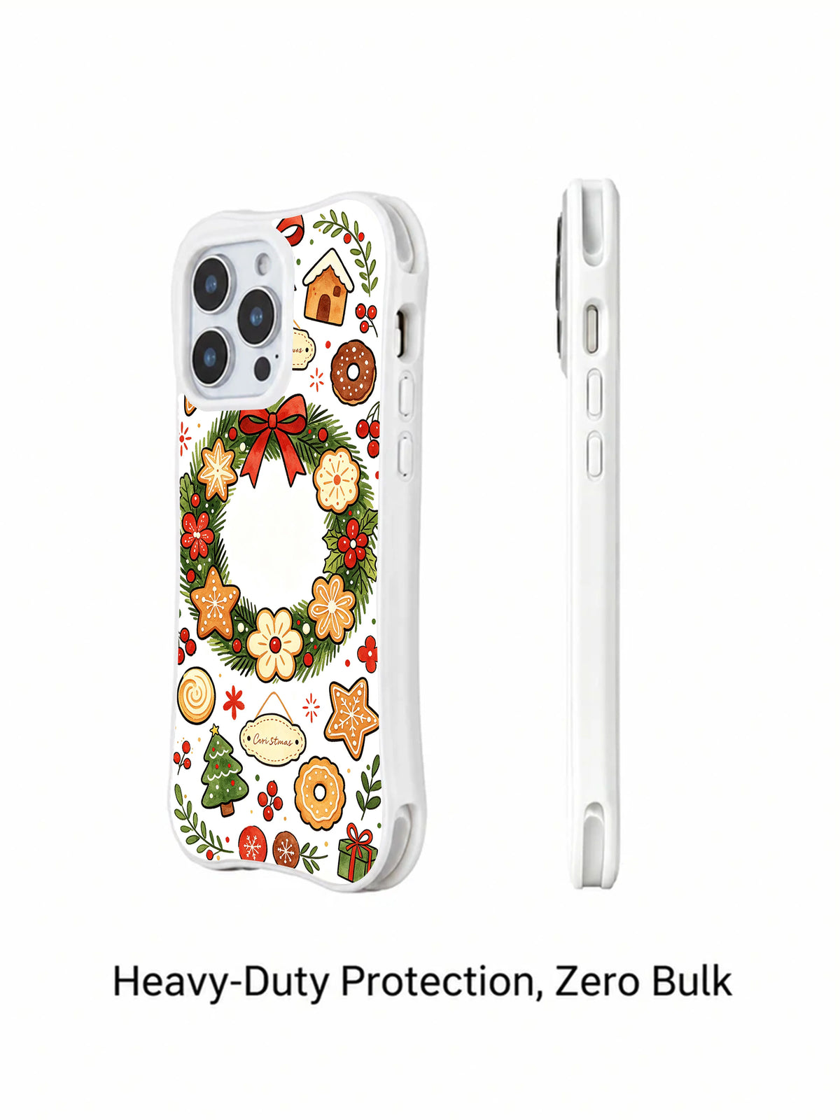 Cozy Christmas Baking Day: Rear and side views of the illustrated case.