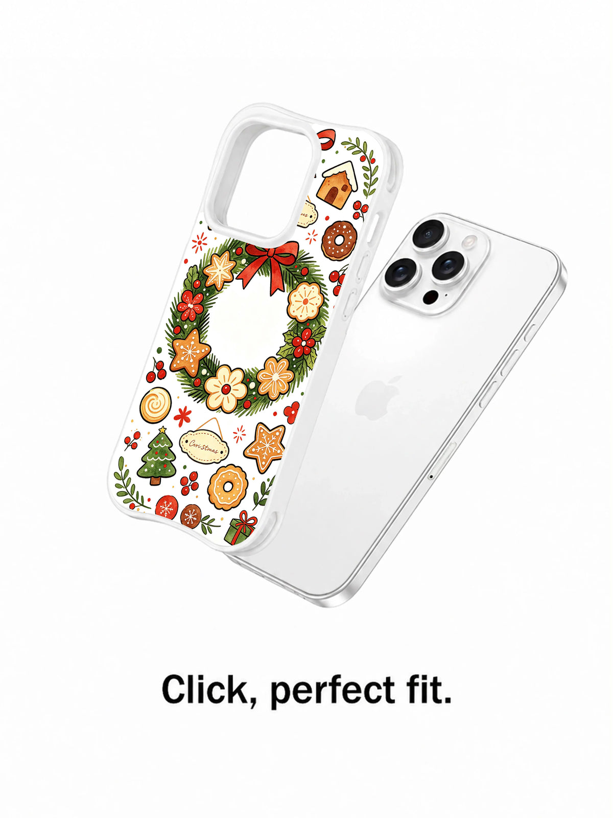 Cozy Christmas Baking Day: Illustrated case shown separately beside a phone.