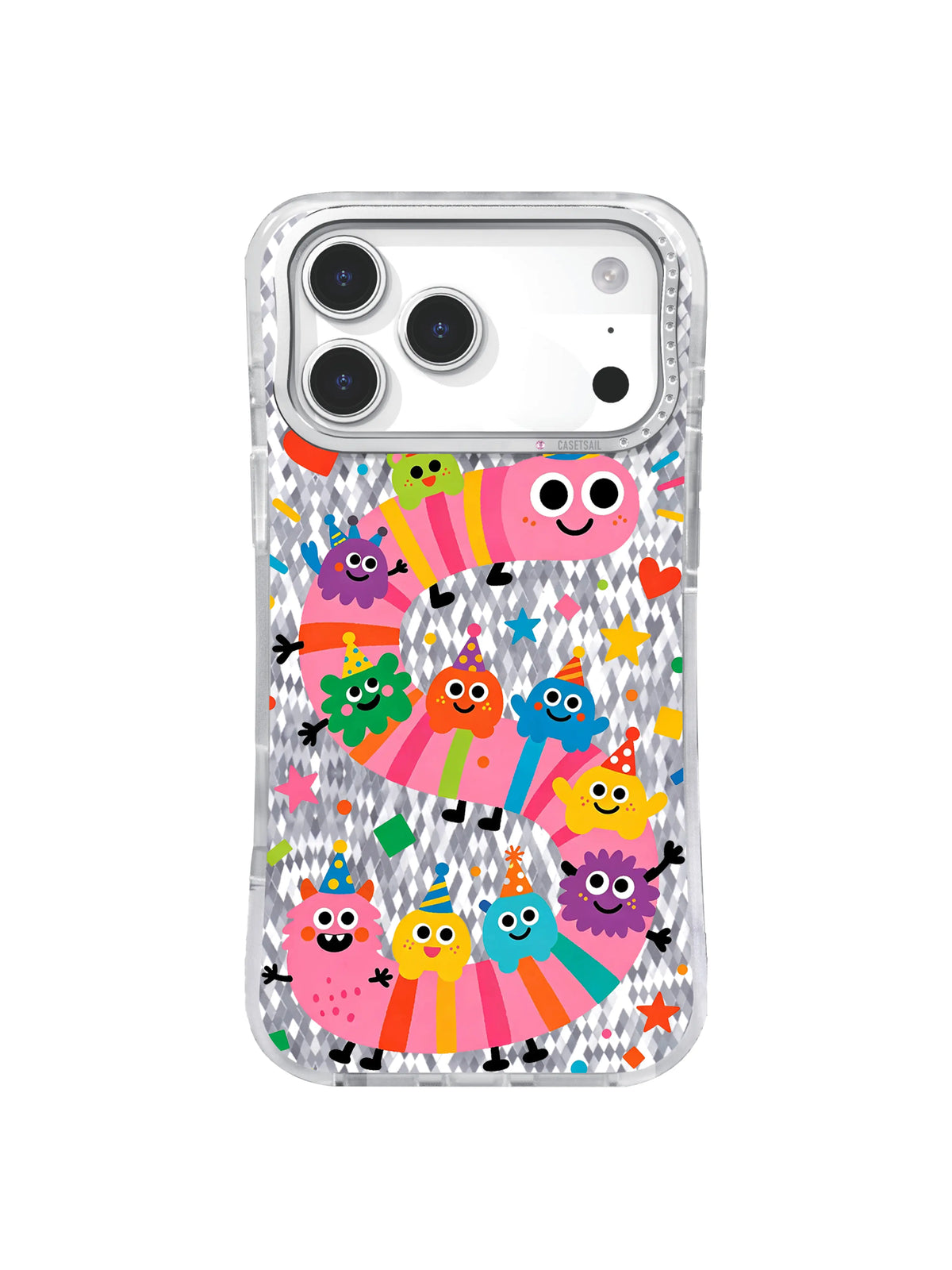 Tiny Jubilee pattern on an iPhone 17 Pro Max case