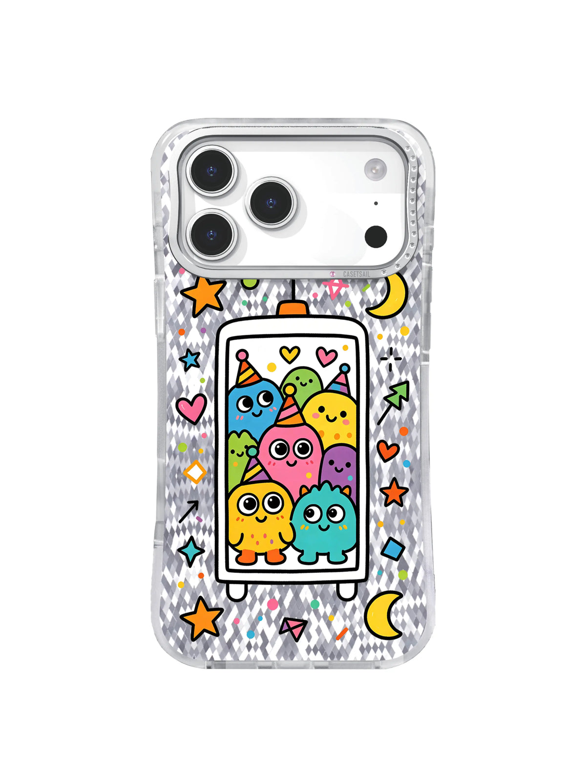 Airy Confetti Hush pattern on an iPhone 17 Pro Max case