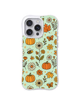 Pumpkin Bee Meadow pattern iPhone 14 Pro case