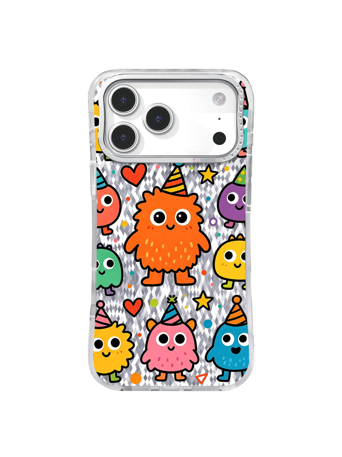 Unrestrained Delight pattern on an iPhone 17 Pro Max case