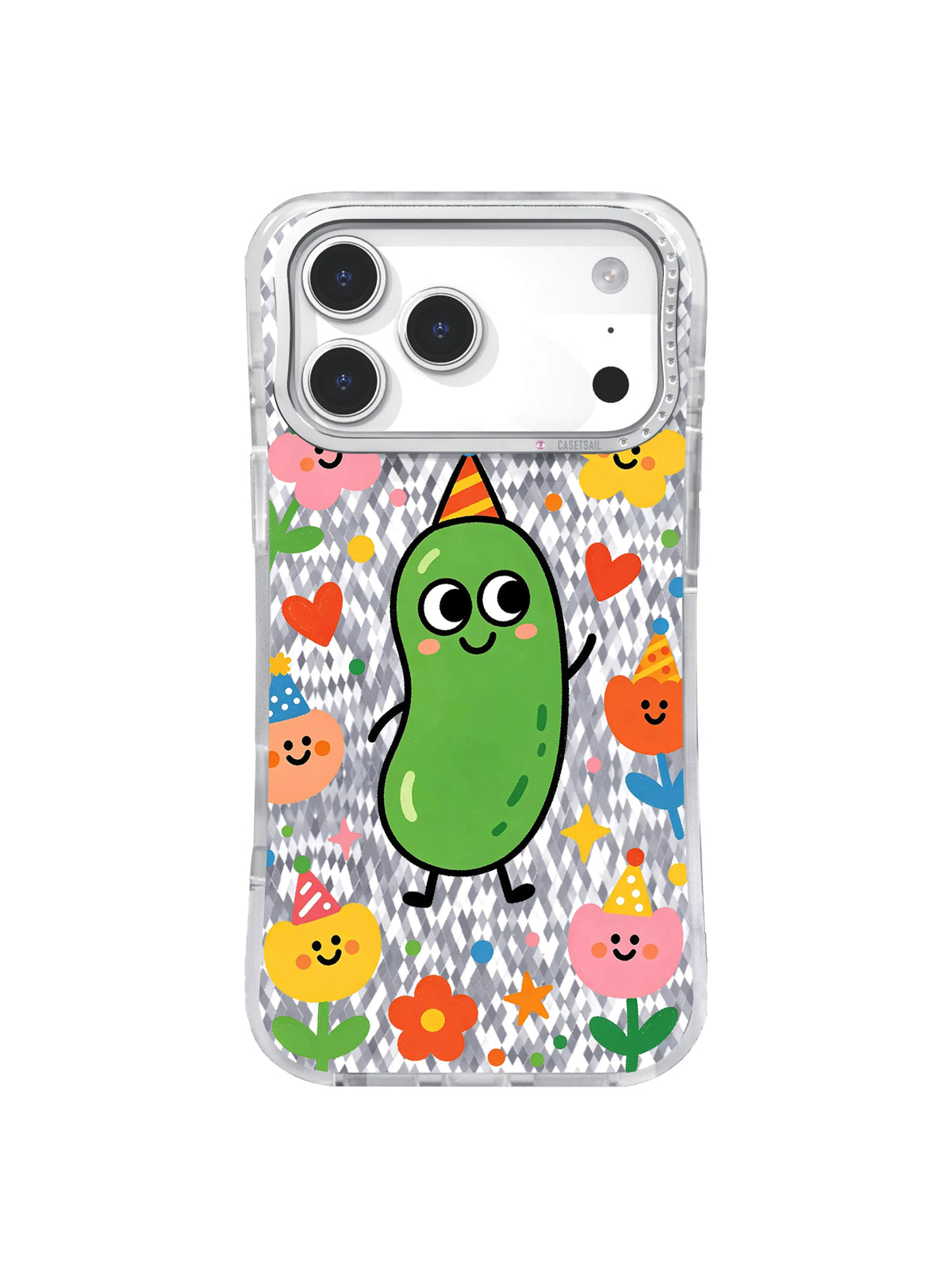Neutral Floral Hush pattern içeren iPhone 17 Pro Max kılıfı