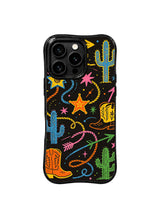 Rope and Sheriff Stars western case pattern