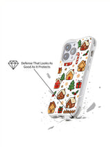 Sweet Christmas Village: Angled case above an illustrated broken surface.