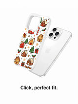 Sweet Christmas Village: Illustrated case shown separately beside a phone.